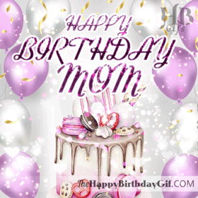 Happy Birthday Mom Gif - 100 2 Happy Birthday Mom Gif with Cake and Balloons