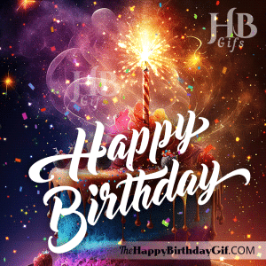 Happy Birthday Confetti Gif
